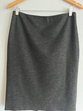 Charcoal grey wool Judith & Charles fitted skirt size 6